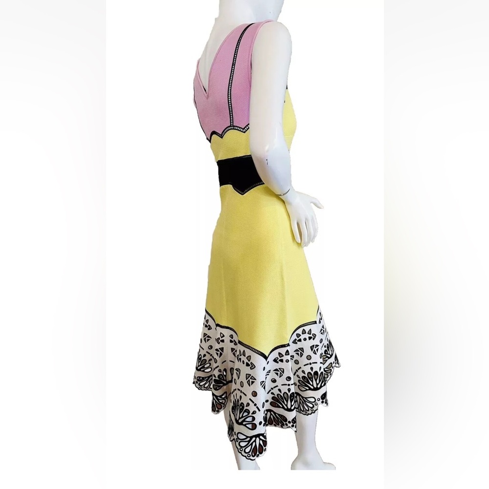EMILIO PUCCI Color-block Broderie Anglaise-paneled dress size 38IT - Picture 6 of 11